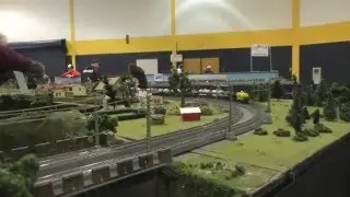 HO German Modular Layout @ Ann Arbor Model Railroad Club Show 2016