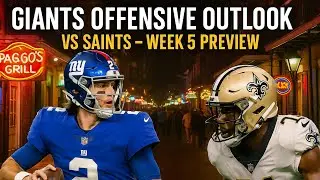 Giants vs Saints Week 5 | Jaxson Dart Outlook w/ PFF & DVOA Breakdown