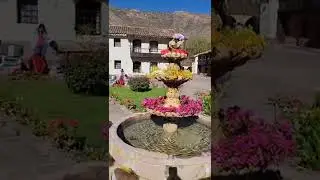 Flower fountain peru sacred valley #sacredvalley #peru #flowers #fountain