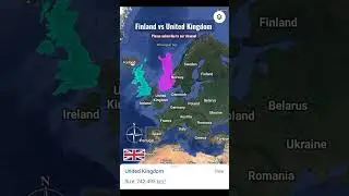 Finland vs United Kingdom land area size comparison #shorts #mapping #comparison #geography #viral