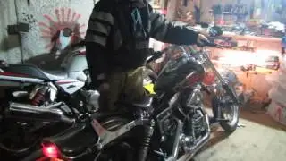 Harley FXDWG kick starter horn sound