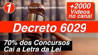 Decreto 6029   art  1 a 10 - Gestão da Ética do Poder Executivo Federal