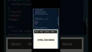 HTML CSS MENU #html #css #menu