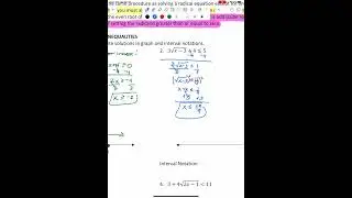 Algebra 2 Seniors - U8D4 Notes: Solving Radical Inequalities