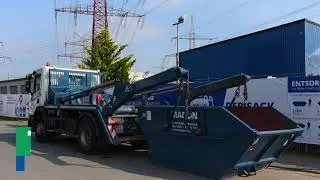 Absetzcontainer 7 cbm mit Ladeklappe