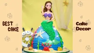 Pretty Mermaid Princess Cake Decorating