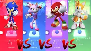 Sonic vs Blaze vs Knuckles vs Tails | Tiles Hop