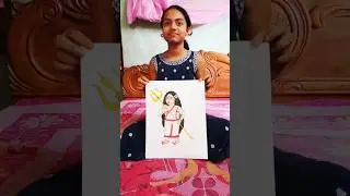 Maa Durga Drawing By Student Deboshmita Das 🔥❤️😱 #shorts #durgapuja #indianartistamitthapa