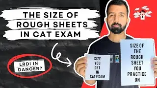 The Actual Size of Rough Sheets Given in CAT Exam | MBA | CAT 2024