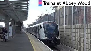 National Rail and Elizabeth line trains at Abbey wood