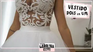 Vestido de Noiva 2 em 1 com Saia e Manga Removível! | CAROLINA ISOPPO | VIRGÍNIA MANSSAN