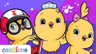 Canticos | Three little chickies! | Songs Starring Nicky, Kiki & Ricky Chickie! | English & Spanish