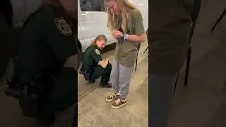 My baby&rsquo;s #handcuffed ! She got #arrested &hellip;at #cops #camp !!! 😂 #OCSO #YouthWeek