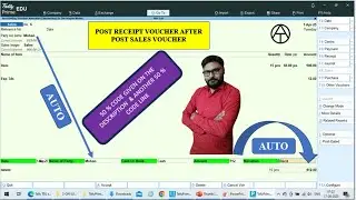 Tally TDL Tutorial | Auto Receipt Voucher Creation with Custom Narration Form | Step by Step
