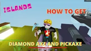 How to make DIAMOND AXE AND PICKAXE Islands - Roblox