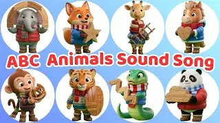 ABC Animal Sounds Song 🐾 Family Animals Build a House 🧱 Funny Kids Song | Learn Alphabet A&ndash;Z