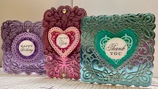 Craft with Me!  Crafters Companion Intri’lace cards!