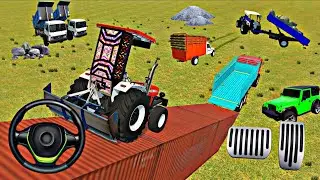 Driving trucks and New Holland tractors loading 🚜 Indian vehicle simulator 3D #game 