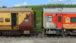 🌴Wap-4 Electric Engine Coupling Icf Utkrisht Coaches To Second AC Coaches Rajdhani Express 
