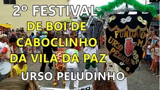 Urso Peludinho se apresentando no 2º Festival de Boi de Caboclinho e Similares da Vila da Paz 2022