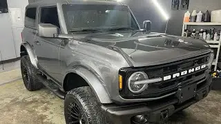 Sick Ford Bronco , recieves a correction and ceramic coating.. update on our backyard fence 😮😮‼️