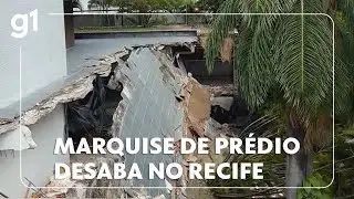 Marquise de prédio desaba na Zona Norte do Recife