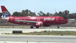 JetBlue Airways Airbus A320-232 N615JB LGB Takeoff RWY 30