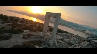Temple of Apollon with racing Drone -- Naxos Island