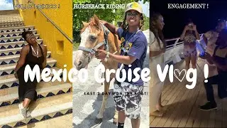 mexico cruise vlog | mega deck party | horseback riding | 2 fights |getting married?♡