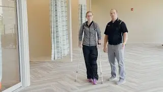 Crutch use: Toe-touch technique