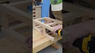 First stool prototype with pocket holes and 5 degree side angle.