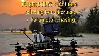 Chasing paramotor pilot with my FPV drone - iFlight BOB57 + DJI Action 4