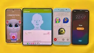 Nice Incoming Call TeleGuard Samsung S22, fold, A7 vs iPhone 11, timer & WhatSmock
