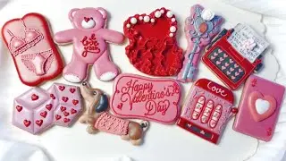 🌹10 Valentine’s Day Cookies~Satisfying Cookie Decorating with Royal Icing #valentinesday #satisfying