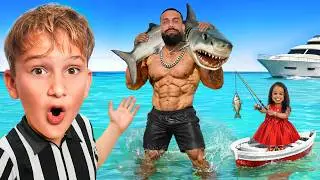 Fishing Challenge Between the SHORTEST Woman in the World and the TALLEST Bodybuilder!