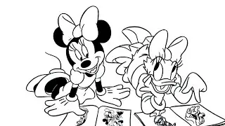 Minnie Mouse Drawing and Coloring for Kids, Minnie Mouse Drawing Easy, 166