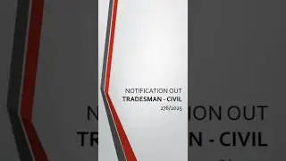 NOTIFICATION OUT !!! | TRADESMAN(CIVIL) |  #civilengineering    #kpscaejecivilengineering  #overseer