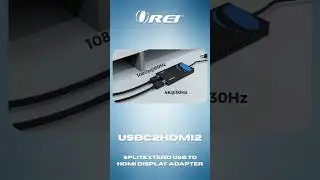 🎥 Triple Screen Magic! OREI SplitExtend Dual Monitor HDMI Adapter | 4K + 1080p Output 🚀 #DualMonitor