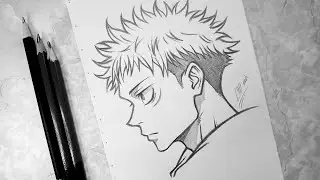 Yuji Itadori Pencil Drawing | Sukuna&rsquo;s Vessel | Jujutsu Kaisen Easy anime drawing 