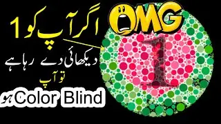 IF YOU SEE A 1 YOU'RE COLORBLIND! | Color blind test in Urdu| Amazing trick and illusions