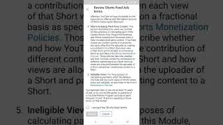 Turn on Ad Revenue on shorts starting Feb 2023 #youtubeshorts #youtubeupdate