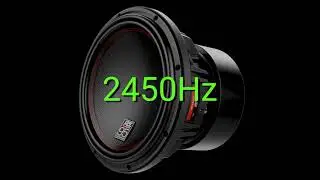 Tone frequency 2450Hz. Test your hearing! speakers/headphones/subwoofer