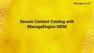 How to Securely Distribute Content with ManageEngine MDM | ManageEngine Endpoint Central