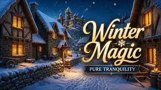 Winter Village Magic ❄️ | Glowing Medieval Cottages & Gentle Snowfall for Tranquility