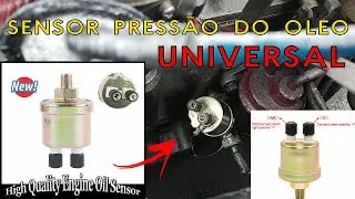 UNBOXING Sensor de Pressão de Óleo do Motor Universal 1/8NPT 80x40mm C45 ALIEXPRESS