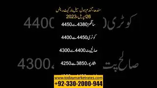 Wheat Wholesale Market Rates Sindh 26 April 2023 | Today Market Rates | All About Market Rates