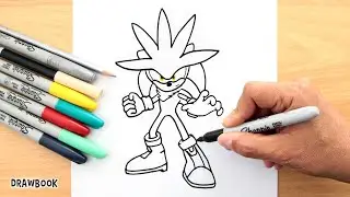 How to draw SILVER The Hedgehog (step by step)