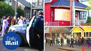 Portland protest: Protesters clash with police at demonstration over black family's eviction