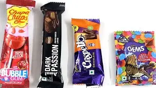 Red Lolipop Vs Amul Dark Chocolate Vs Crispello Vs Gems