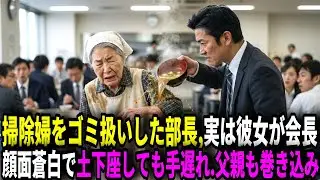 清掃員をゴミ扱いし味噌汁をかけた部長,正体は創業家会長… 親子で即日解雇された話.